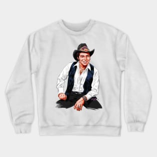 Mickey Gilley - An illustration by Paul Cemmick Crewneck Sweatshirt